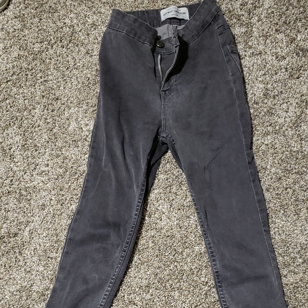 New look petite grey jeans